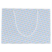 Triathlon-patroonaangepaste tekstnaam groot cadeauzakje (Achterkant)