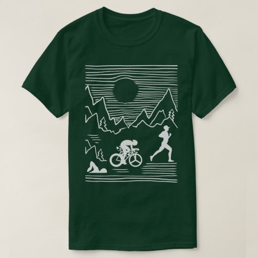Triathlon prachtige natuur 3 t-shirt (Design voorkant)