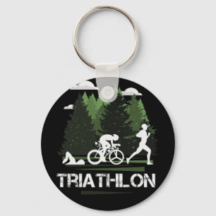 Triathlon, prachtige natuur sleutelhanger
