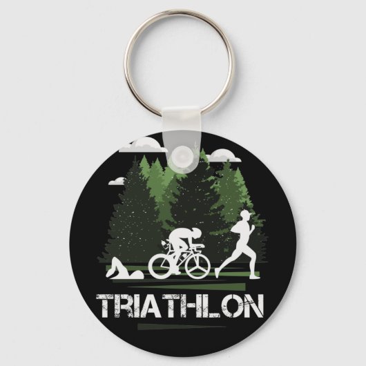 Triathlon, prachtige natuur sleutelhanger (Voorkant)