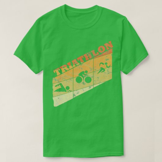 Triathlon  Retro Geschenk T-shirt (Design voorkant)