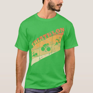 Triathlon  Retro Geschenk T-shirt
