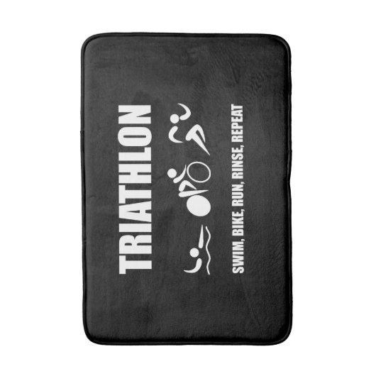 Triathlon Rinse Repat Badmat (Voorkant Verticaal)