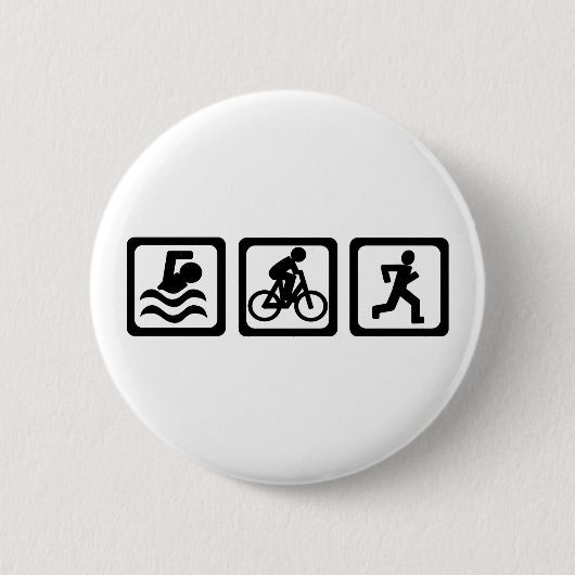Triathlon Ronde Button 5,7 Cm (Voorkant)