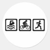 Triathlon Ronde Sticker (Voorkant)