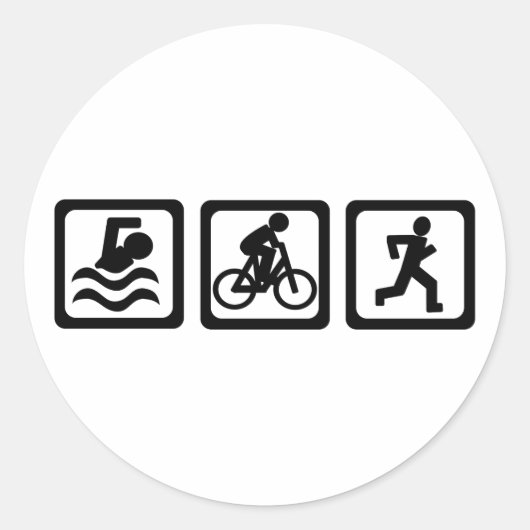 Triathlon Ronde Sticker (Voorkant)