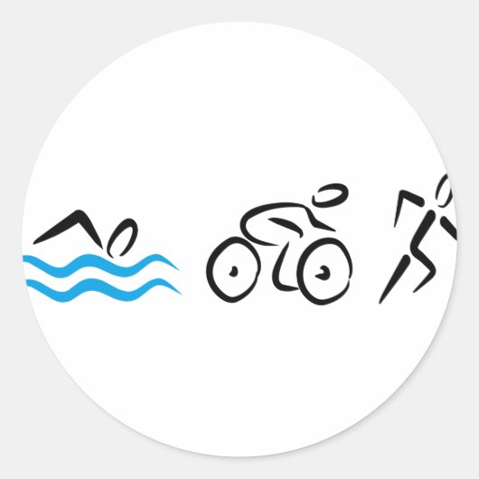 Triathlon Ronde Sticker (Voorkant)