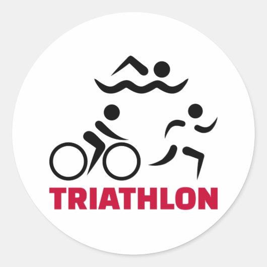 Triathlon Ronde Sticker (Voorkant)