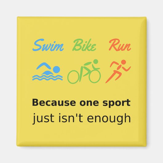 Triathlon-snelloopwedstrijd Magneet (Voorkant)