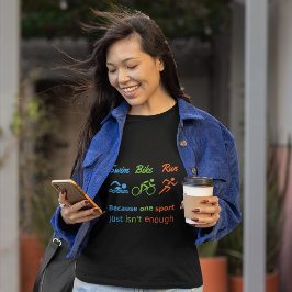 Triathlon sport offerte zwemmen fiets run t-shirt