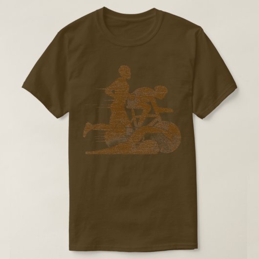 Triathlon Sportsman Grunge T-shirt (Design voorkant)