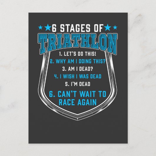 Triathlon Stages Triathlete Runner Swimmer Biker Briefkaart (Voorkant)
