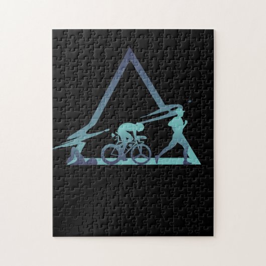 Triathlon, stedelijk en leefstijl legpuzzel (Verticaal)