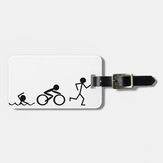 Triathlon Stick Figures Bagagelabel (Voorkant horizontaal)