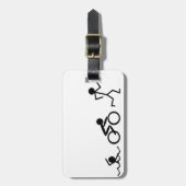 Triathlon Stick Figures Bagagelabel (Voorkant verticaal)