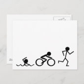 Triathlon Stick Figures Briefkaart (Voorkant / Achterkant)