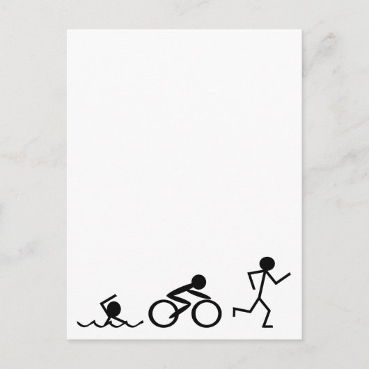 Triathlon Stick Figures Briefkaart (Voorkant)