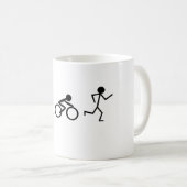 Triathlon Stick Figures Koffiemok (Voorkant rechts)