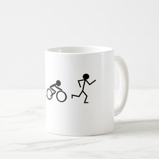 Triathlon Stick Figures Koffiemok (Voorkant rechts)