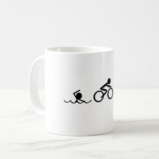 Triathlon Stick Figures Koffiemok (Voorkant links)