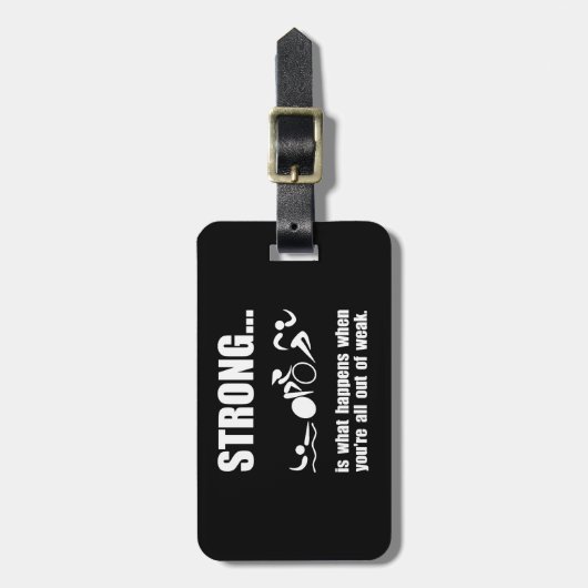 Triathlon Strong Bagagelabel (Voorkant verticaal)