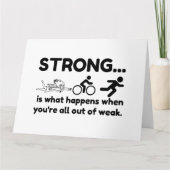 TRIATHLON STRONG BEDANKKAART (Voorkant)