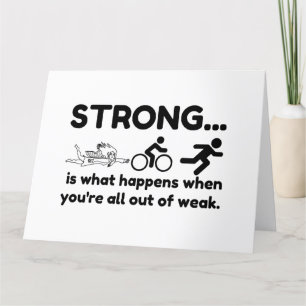 TRIATHLON STRONG BEDANKKAART