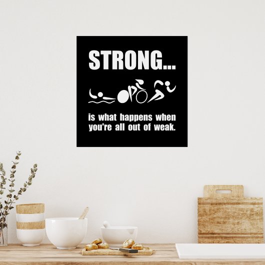 Triathlon Strong Poster (Keuken)