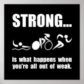 Triathlon Strong Poster (Voorkant)