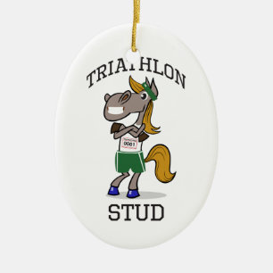 Triathlon Stud Keramisch Ornament