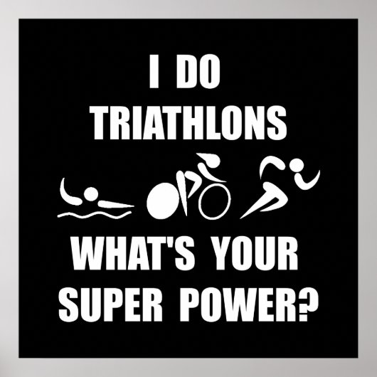 Triathlon Super Power Poster (Voorkant)