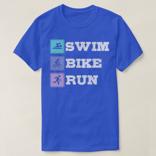Triathlon Swim Bike run 34 T-shirt (Design voorkant)