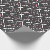 Triathlon Swim Bike run Abstract in zwart Cadeaupapier (Hoek)