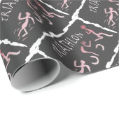 Triathlon Swim Bike run Abstract in zwart Cadeaupapier (Rol Hoek)