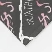 Triathlon Swim Bike run Abstract in zwart Fleece Deken (Hoek)