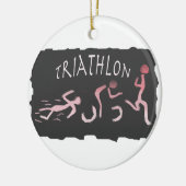 Triathlon Swim Bike run Abstract in zwart Keramisch Ornament (Links)