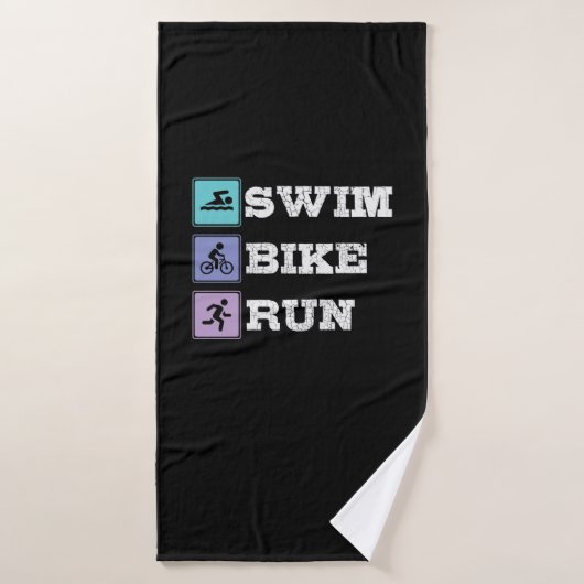 Triathlon Swim Bike Run Badhanddoek (Badhanddoek)