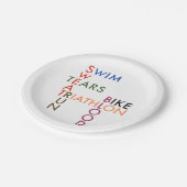 Triathlon Swim Bike run bloed Sweat Tears Papieren Bordje (Gekanteld)