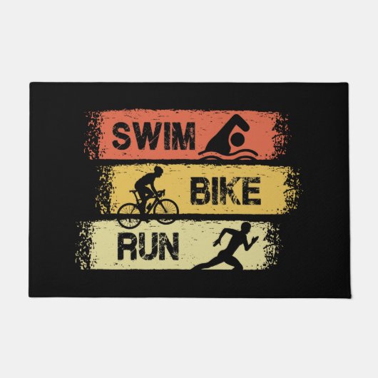 Triathlon - Swim Bike run Deurmat (Voorkant)