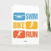 Triathlon - Swim Bike run Feestdagen Kaart (Achterkant)