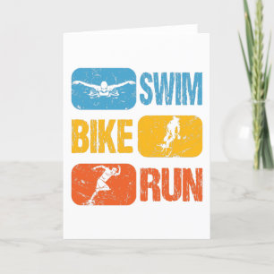 Triathlon - Swim Bike run Feestdagen Kaart
