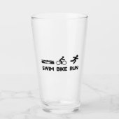 Triathlon Swim Bike Run Glas (Voorkant)