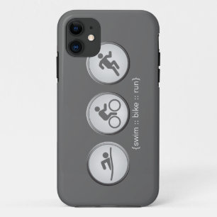 Triathlon Swim-Bike-run iPhone 5 Hoesje (grijs)