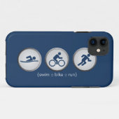 Triathlon Swim-Bike-run iPhone 5 Hoesje (marine) (Achterkant (horizontaal))