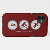 Triathlon Swim-Bike-run iPhone 5 Hoesje (maroon) (Achterkant (horizontaal))
