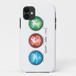 Triathlon Swim-Bike-run iPhone 5 Hoesje (wit)