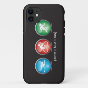 Triathlon Swim-Bike-run iPhone 5 Hoesje (wit)