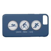 Triathlon Swim-Bike-run iPhone 7 hoesje (marine) (Achterkant (Horizontaal))