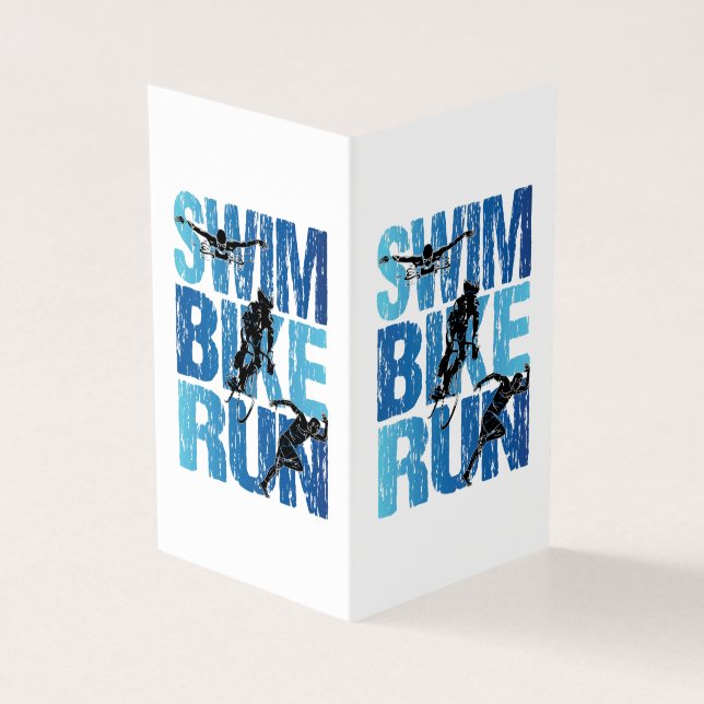 Triathlon - Swim Bike run Kaart (Buitenkant)