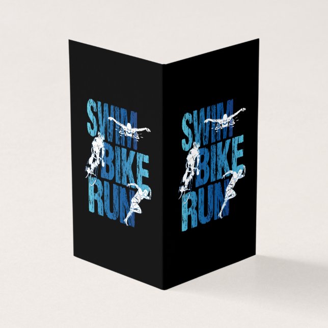 Triathlon - Swim Bike run Kaart (Buitenkant)